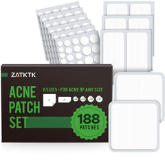 ZATKTK Pimple Patches pack shot with six sizes for flexible coverage.