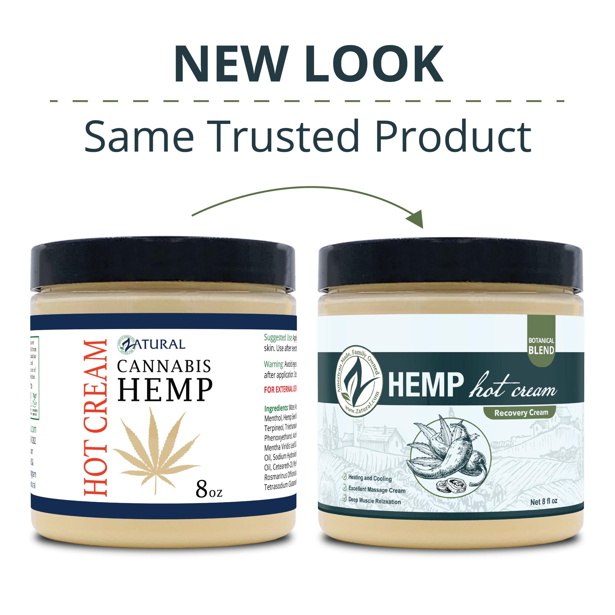 Zatural Hemp Hot Cream being applied during a massage for relaxation.