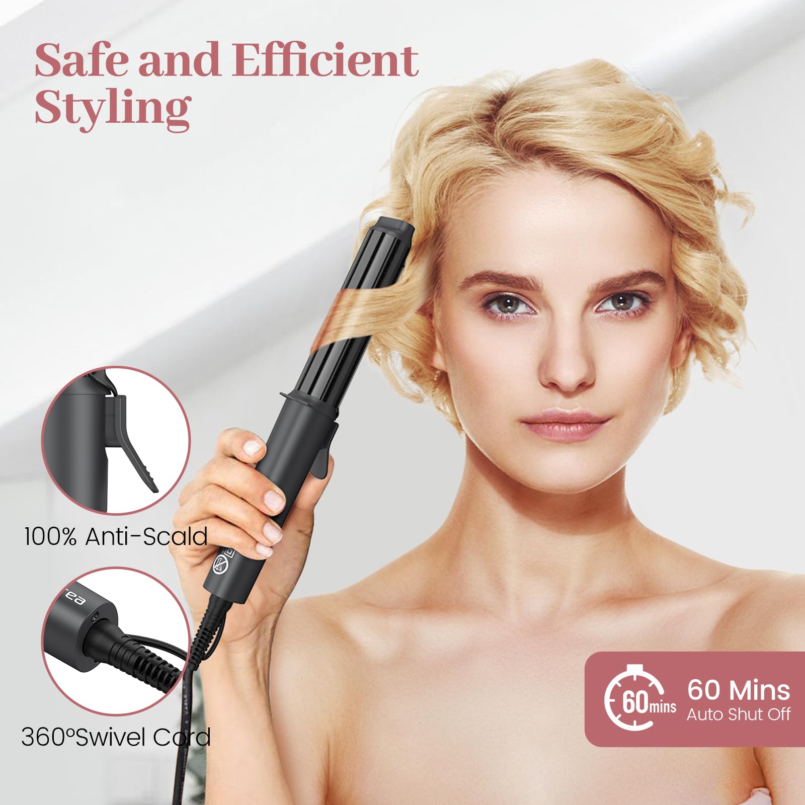 Zavarea ceramic coating delivers even heat for shiny, frizz-free curls.