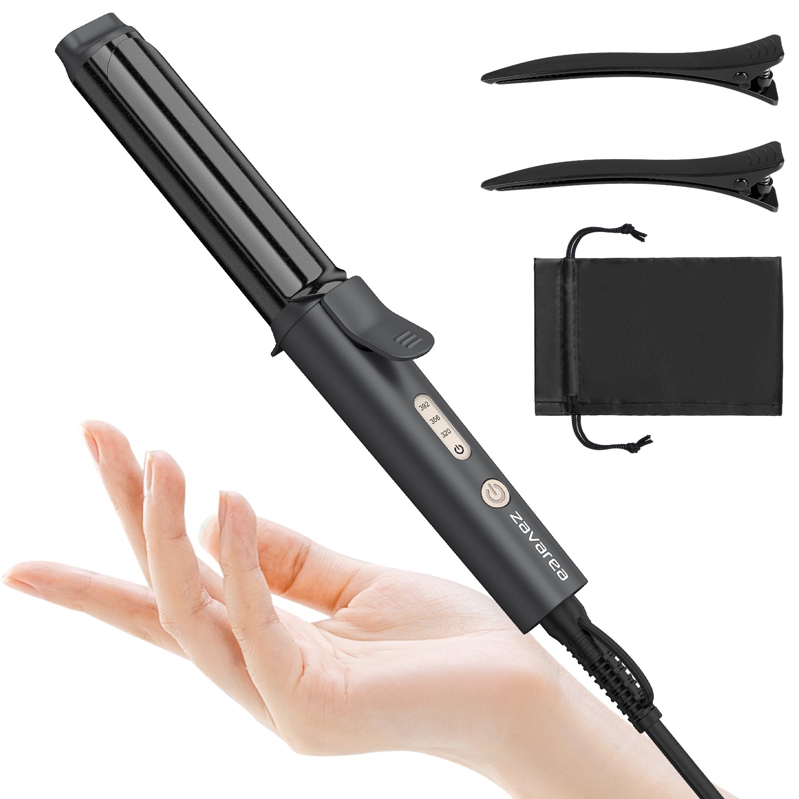 Zavarea storage pouch included keeps your curling iron organized.
