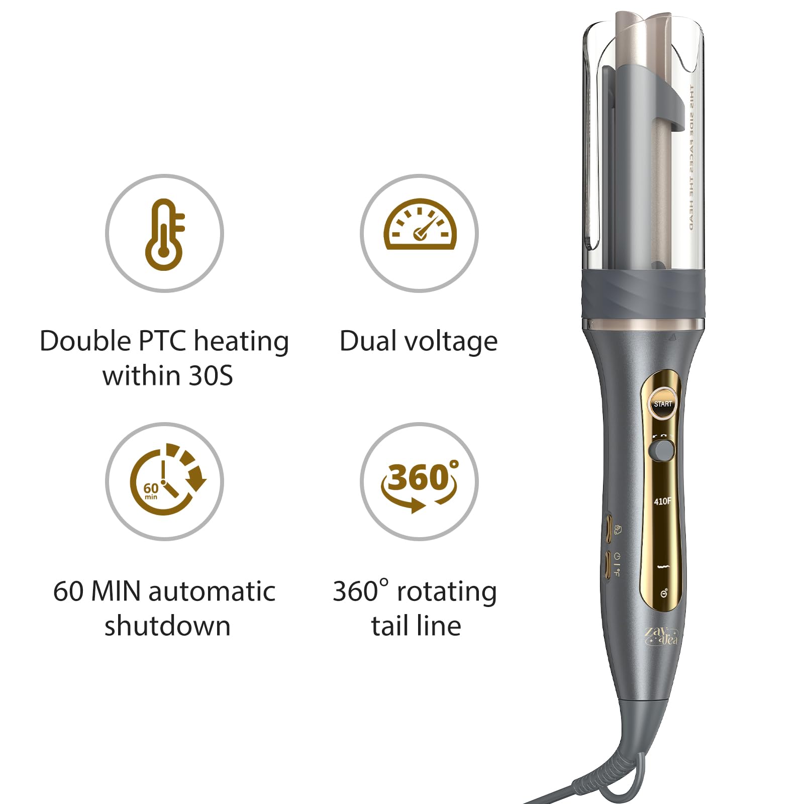 Zavarea extra-long 3.2 inch barrel styling shoulder-length to waist hair