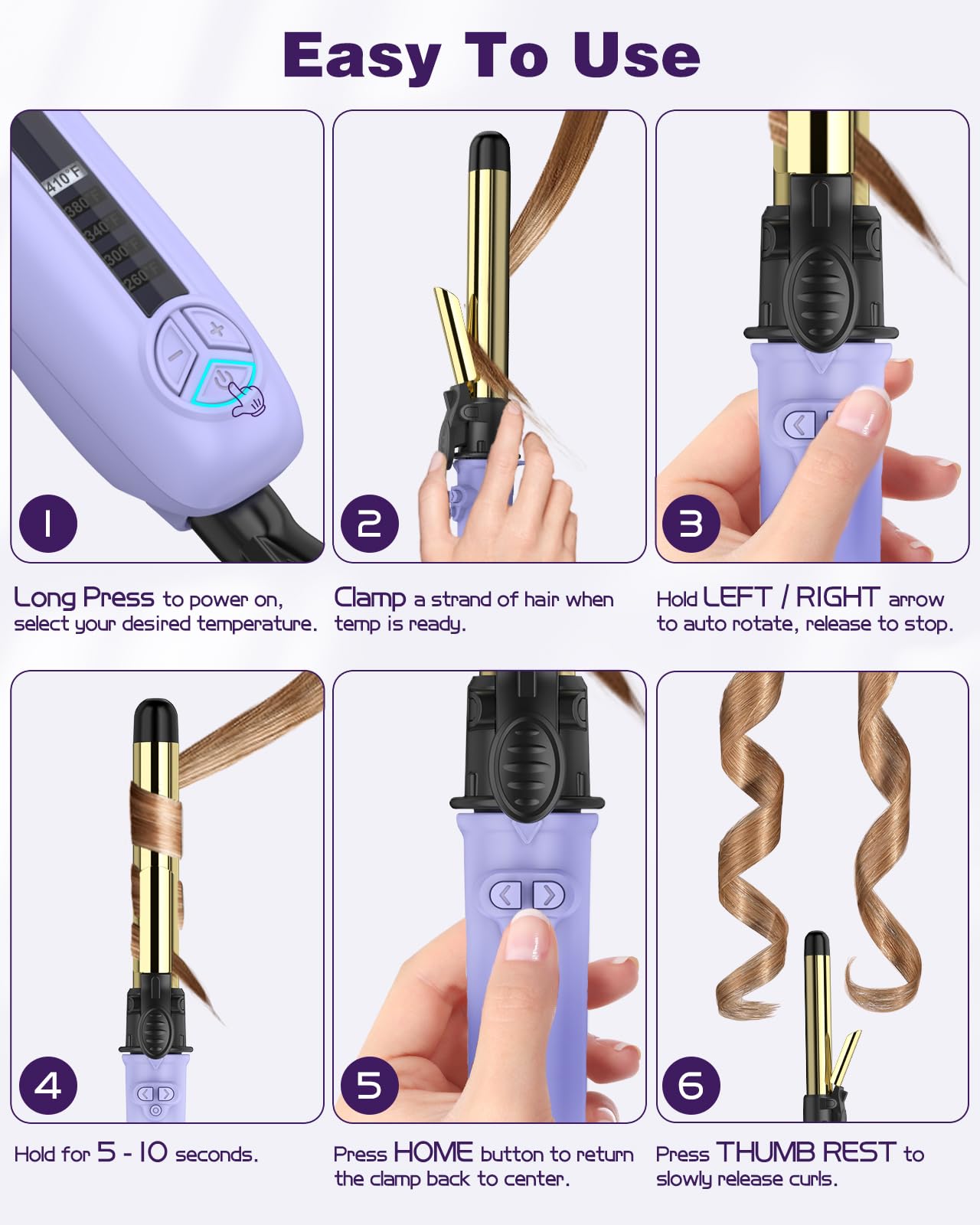 zavarea five-heat-settings enable tailored styling across hair types.