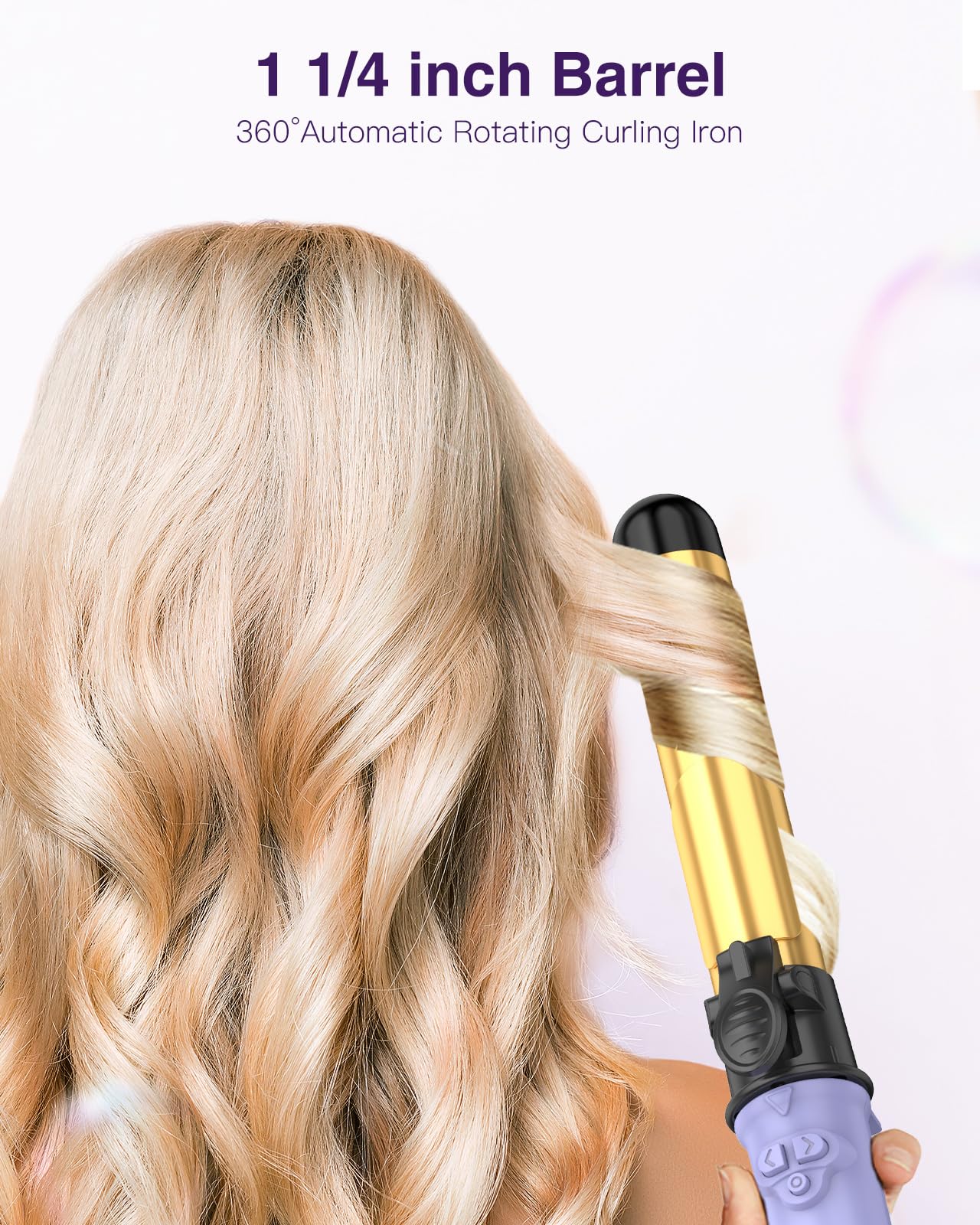 ZAVAREA long 5.4-inch barrel supports longer hair for versatile styles.