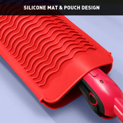ZAXOP red silicone mat pouch in travel setup for compact, safe tool storage