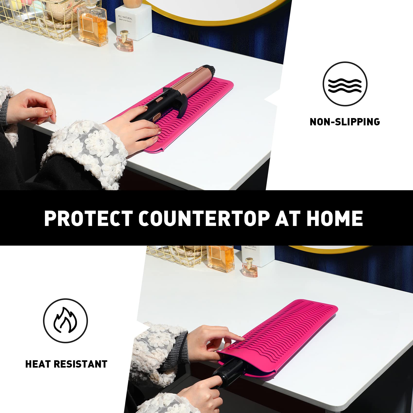 ZAXOP secure-fit pouch accommodates various flat irons and curling irons.