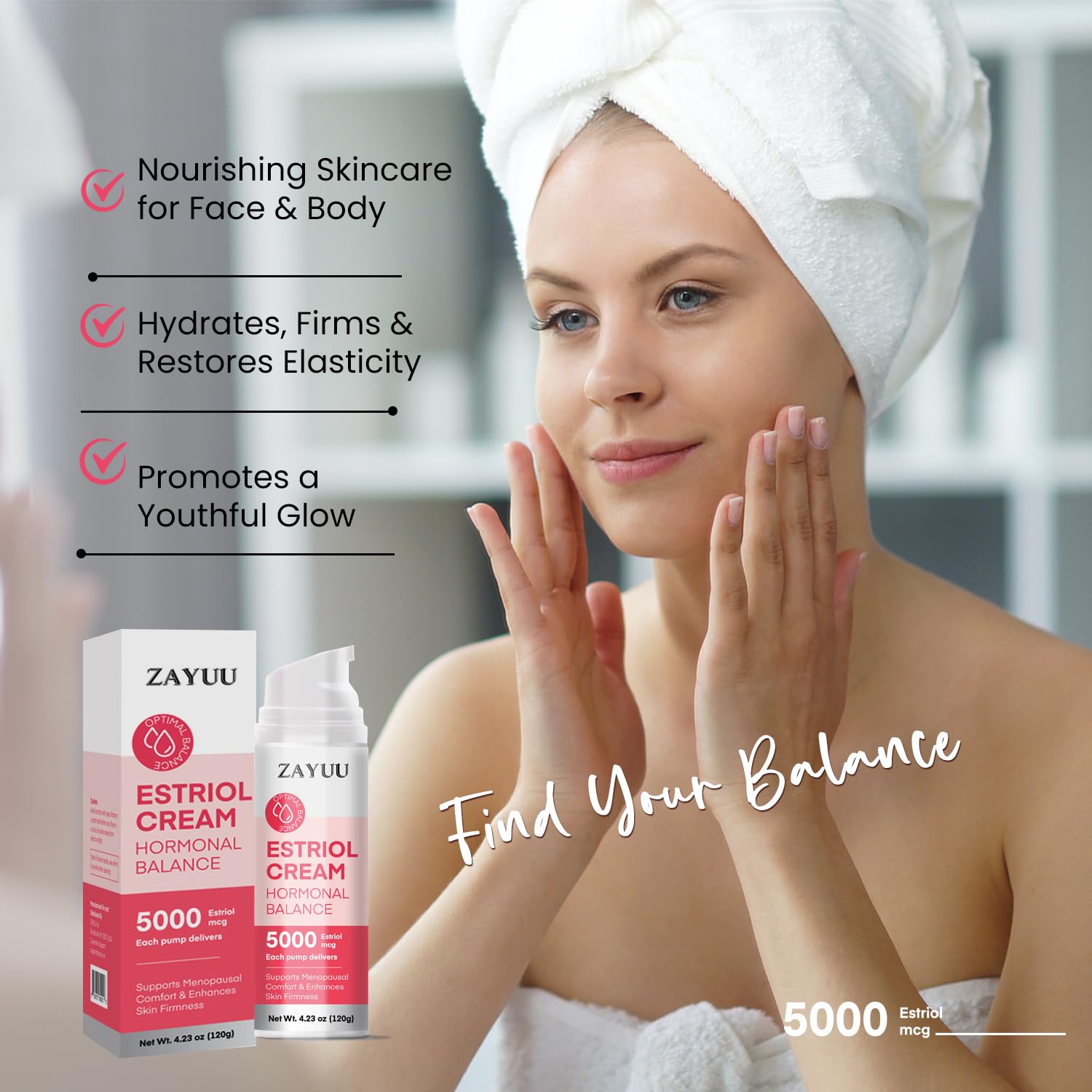 ZAYUU Wild Yam ingredient graphic emphasizes hydration and balanced skin feel.