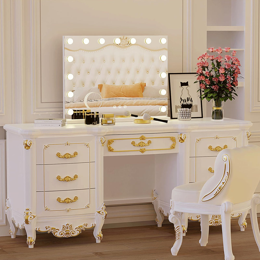 ZazaFi vanity mirror edge lighting demonstrates adjustable color options for different looks.
