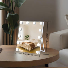 ZBOCAI Hollywood vanity mirror with LED strip for studio-style lighting