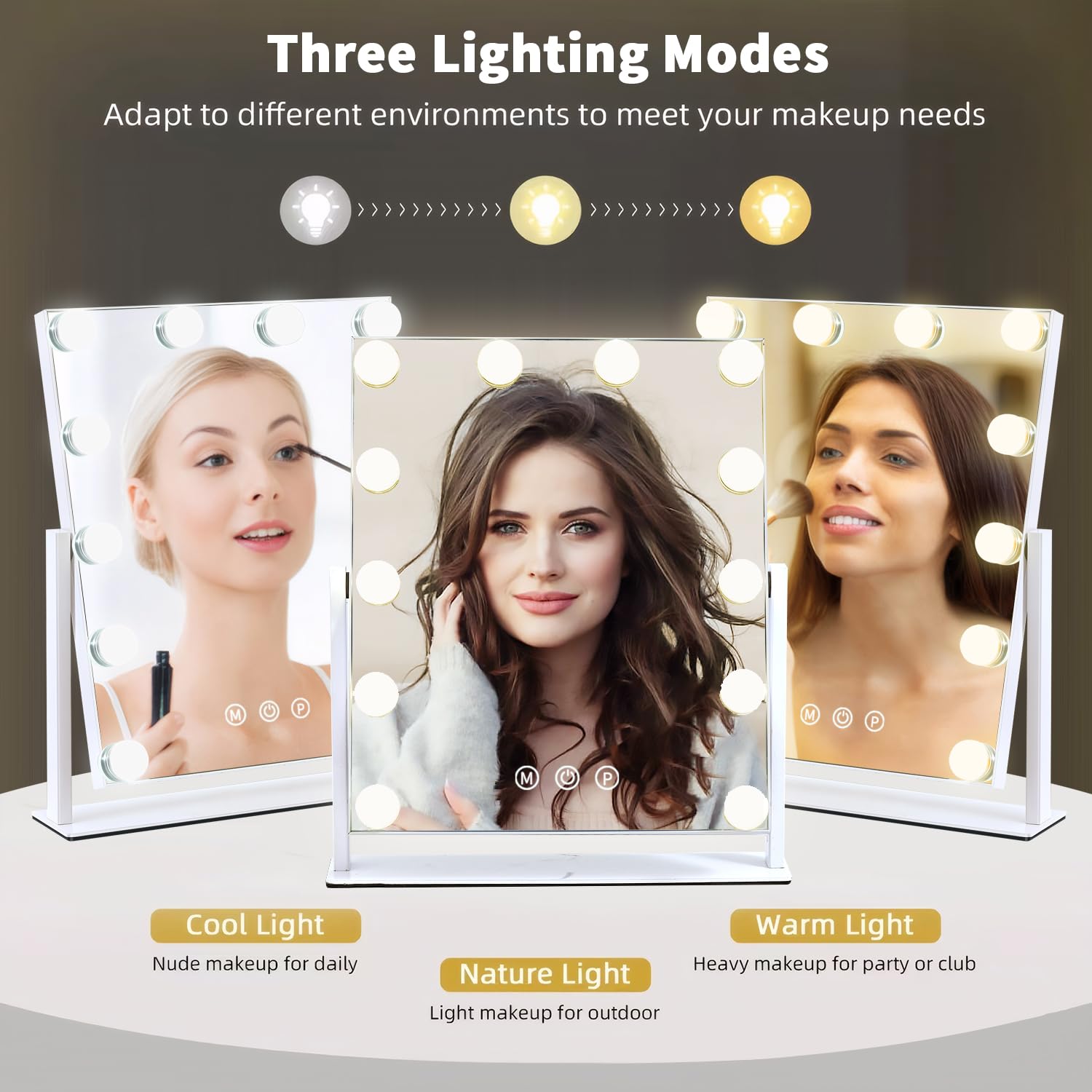 ZBOCAI intelligent touch control panel for easy mode and brightness adjustments.