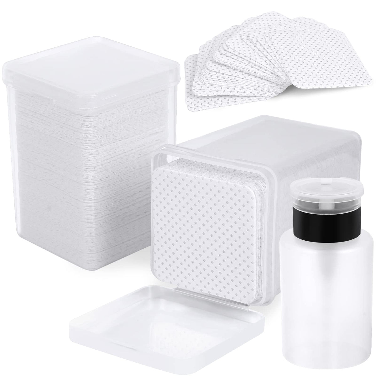 ZCDPFCBD 400-piece nail cotton pads in packaging, soft and fluff-free for clean nails.