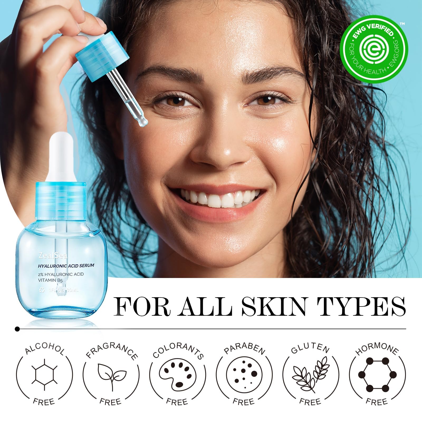 ZealSea EWG-certified ingredients highlighted on label indicate clean formulation.