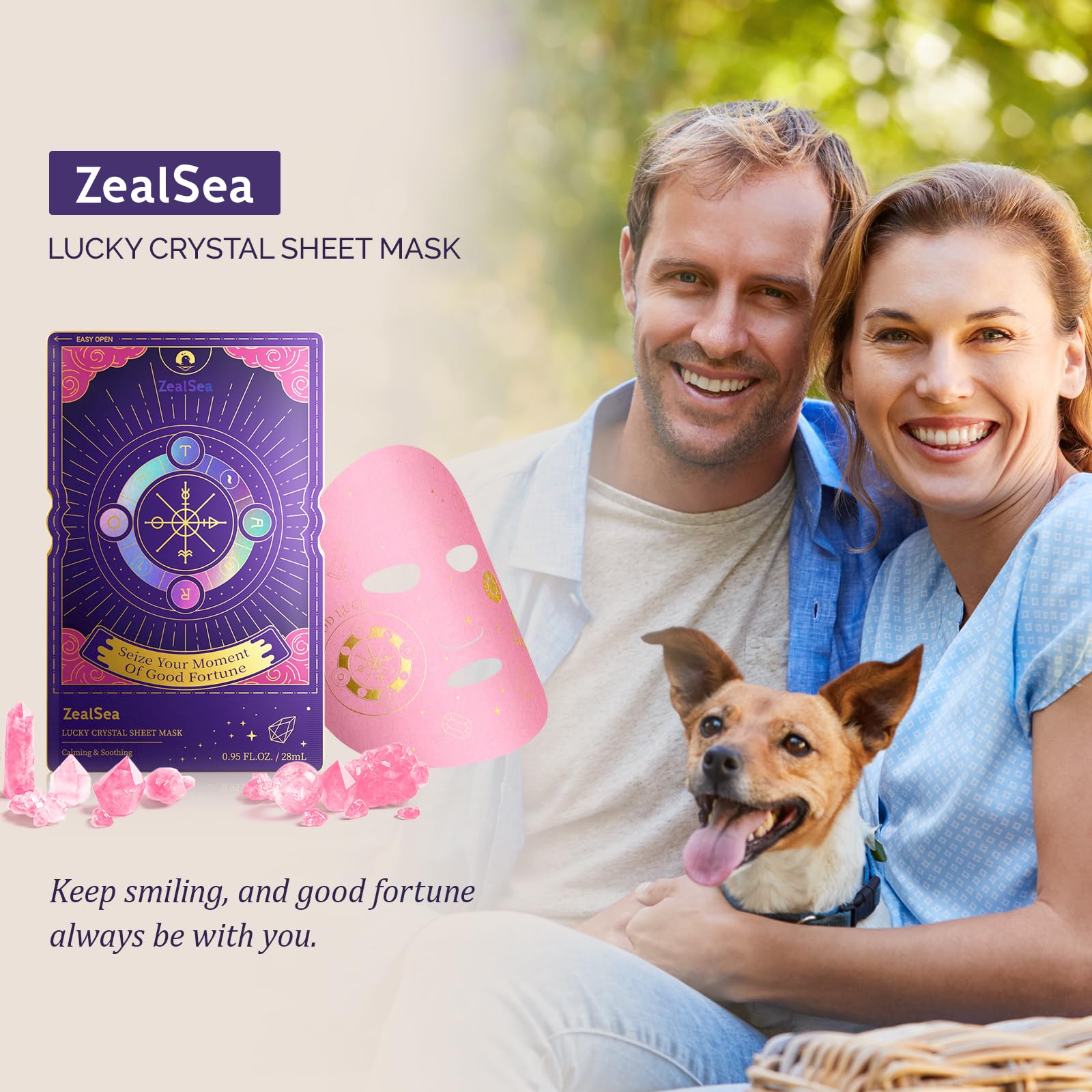 ZealSea mask with hyaluronic acid and ceramide for lasting moisture.