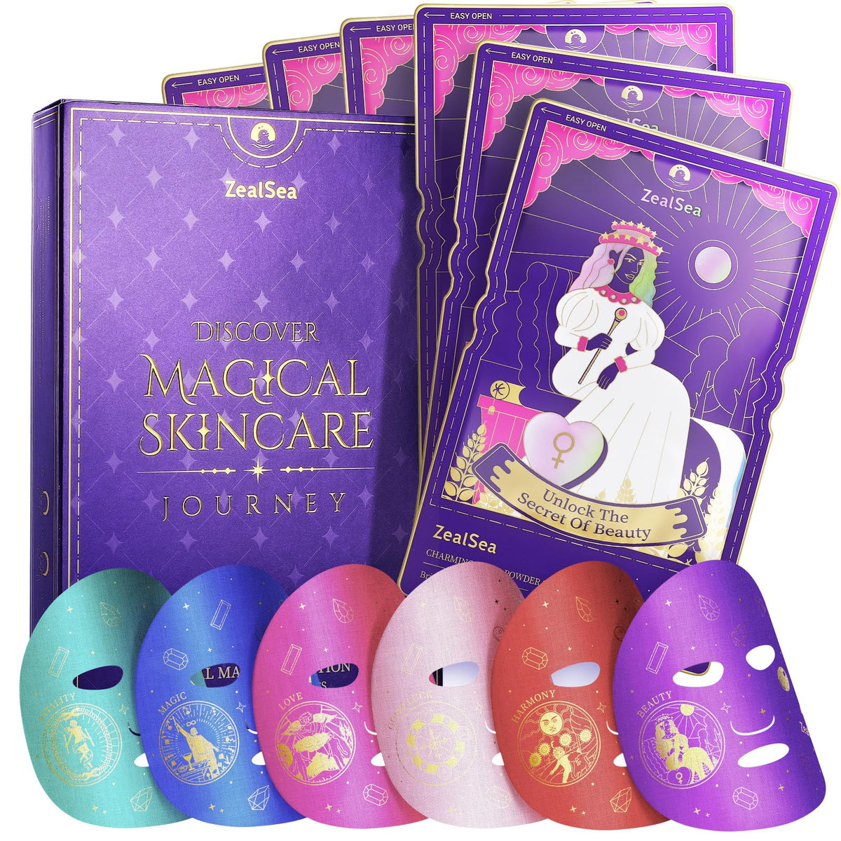 ZealSea face mask kit 6pack ready for at-home spa sessions and daily hydration.