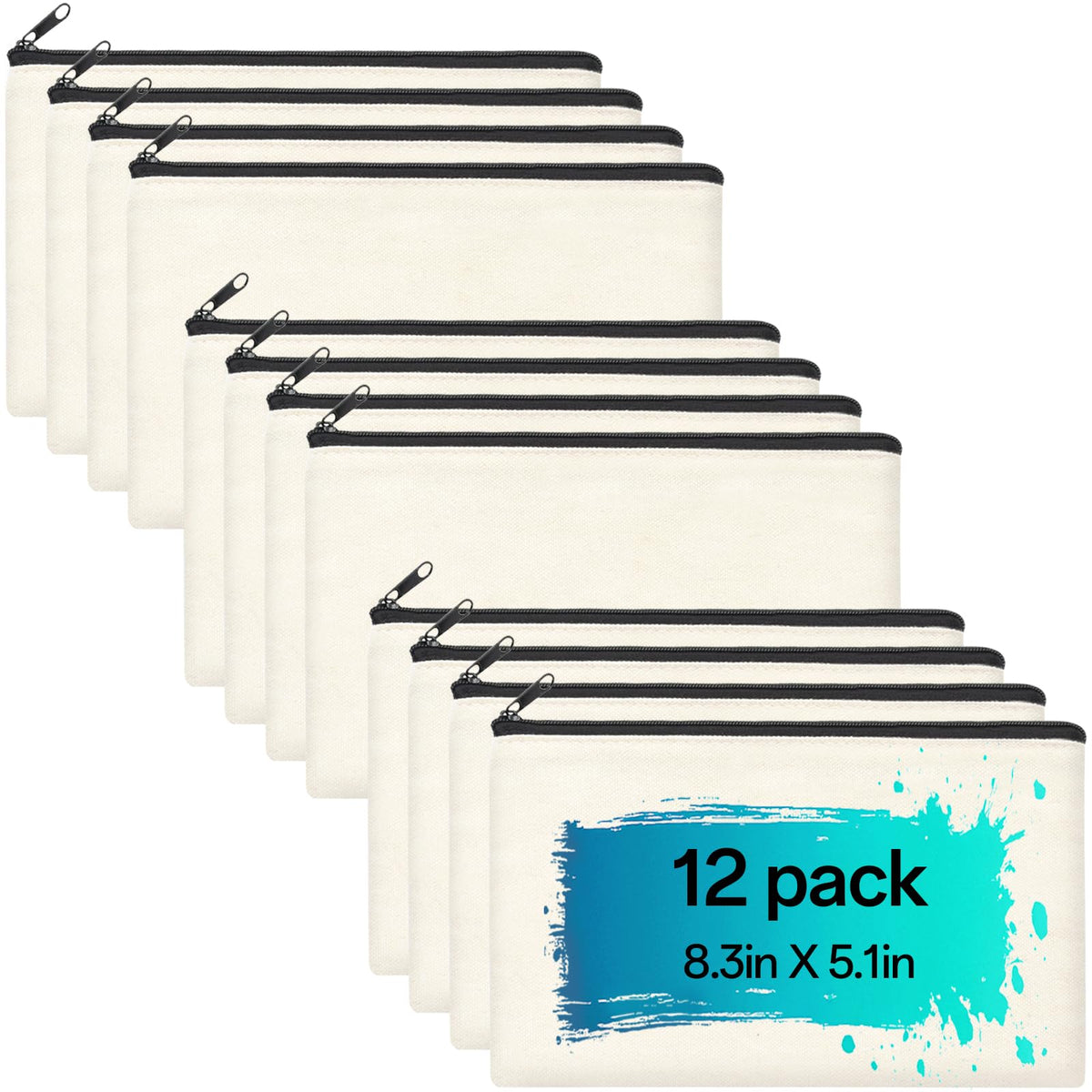ZeeDix canvas pouch close-up shows durable beige fabric for reliable storage.