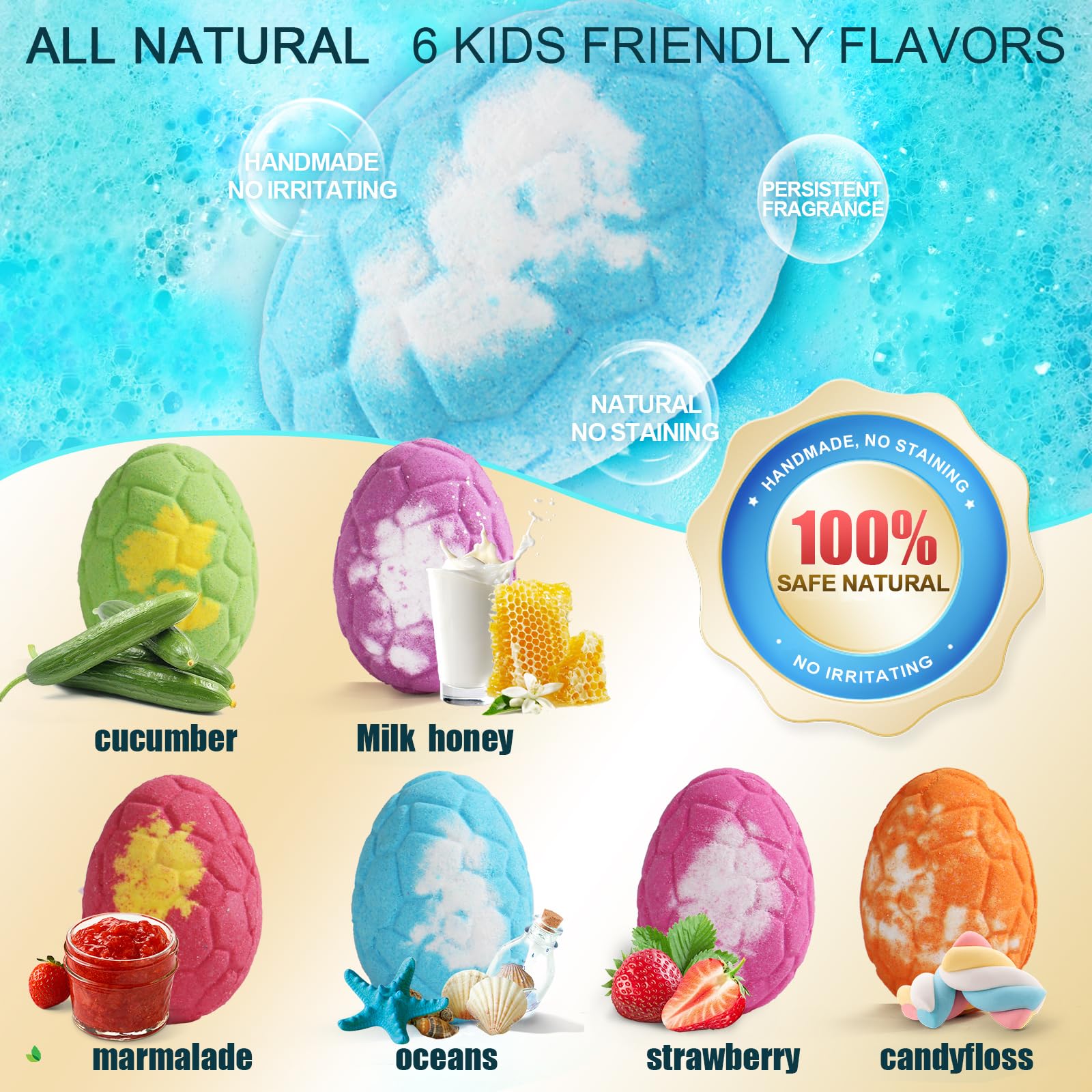 Zeewoo bath bombs dissolve easily and rinse clean without staining your tub.