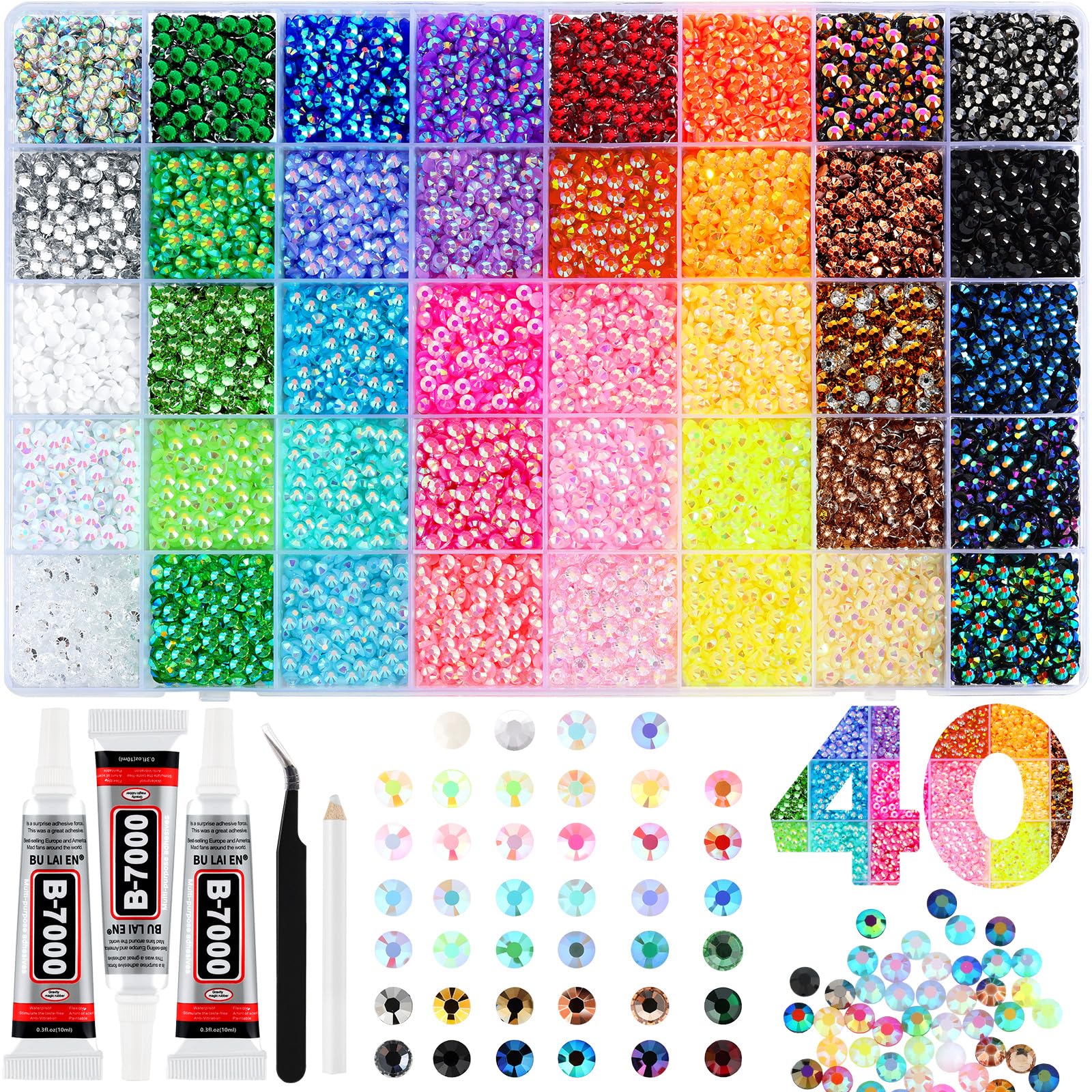 Zefy resin rhinestones close-up shows vibrant color variety for craft details