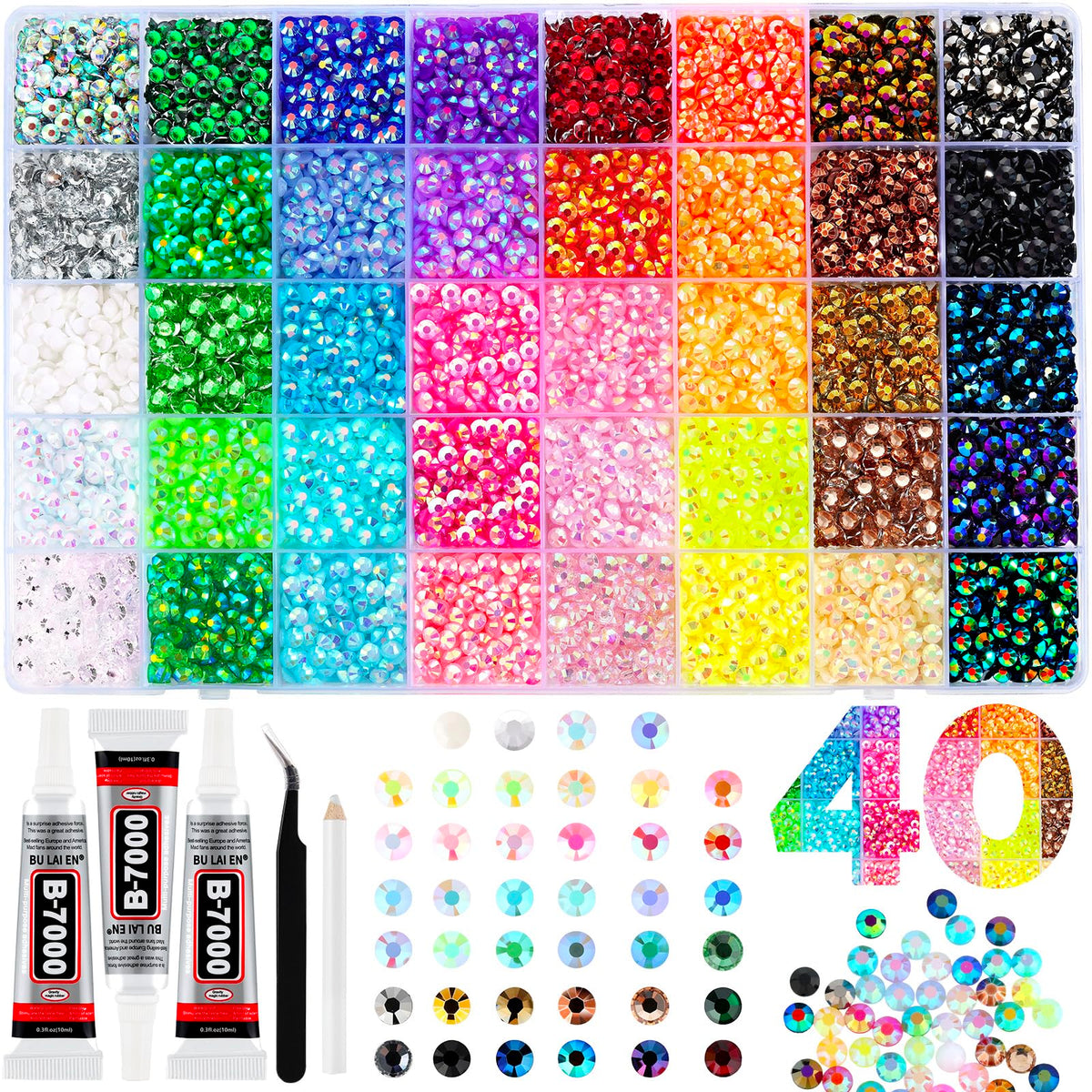Zefy resin rhinestones 40 colors for vibrant craft accents
