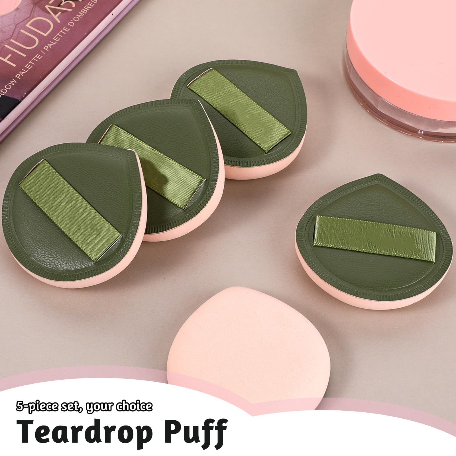 ZEYIYER 13mm widened ribbon puff - easier grip for steady makeup