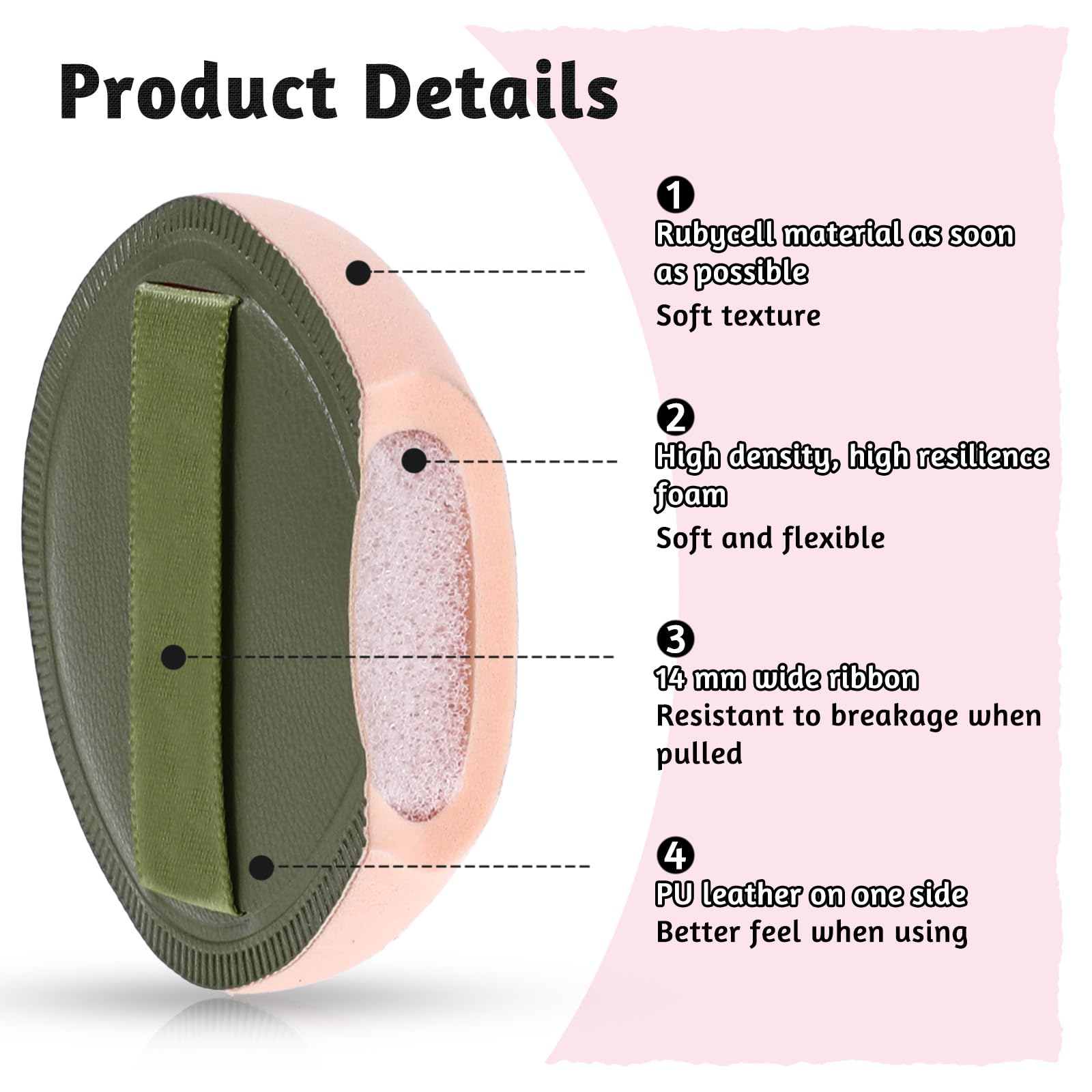 ZEYIYER water-drop design puff - reaches corners for natural, even coverage