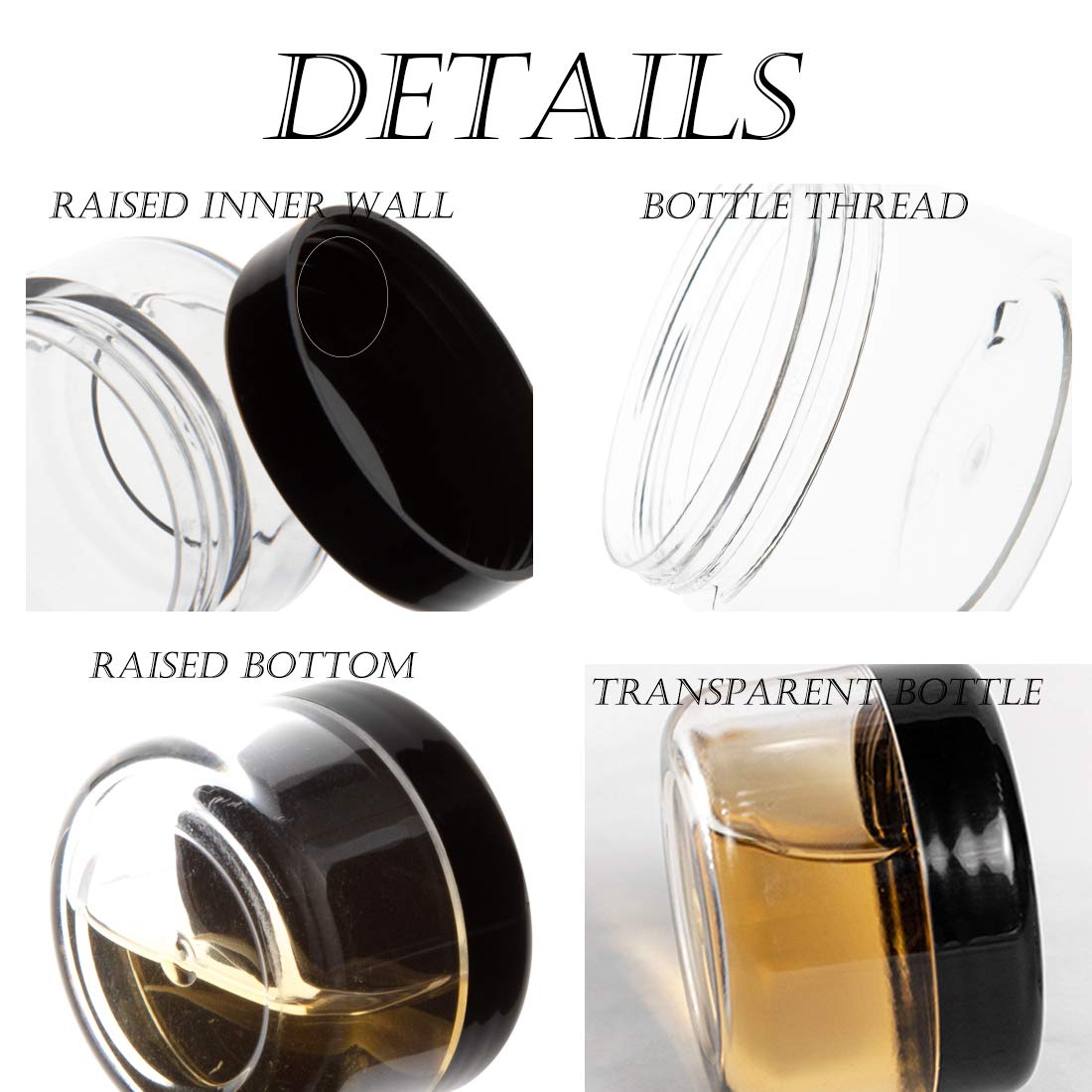 ZEJIA leak-proof 5-gram jar keeps makeup secure on trips