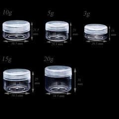 ZEJIA sample jars close-up reveals clear PS bottle body.