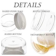 ZEJIA screw-top travel container with lid for secure leakage prevention