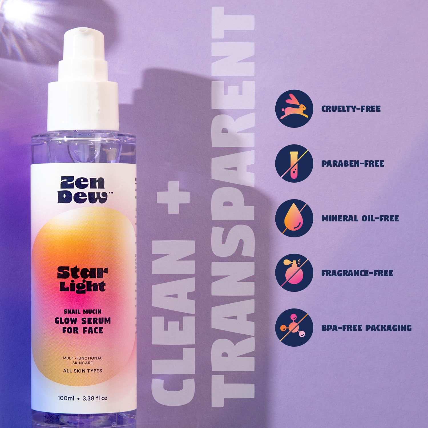 Zen Dew Star Light on a vanity, part of daily glow ritual.