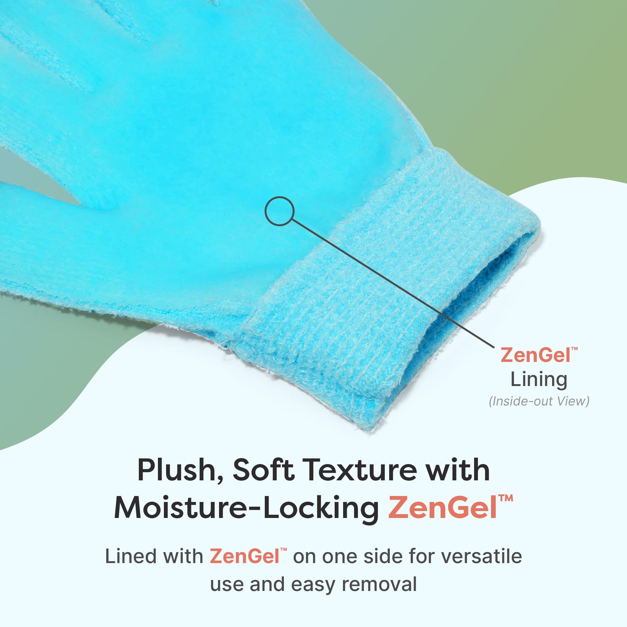 ZenToes Moisturizing Gloves on nightstand ready for bedtime routine.
