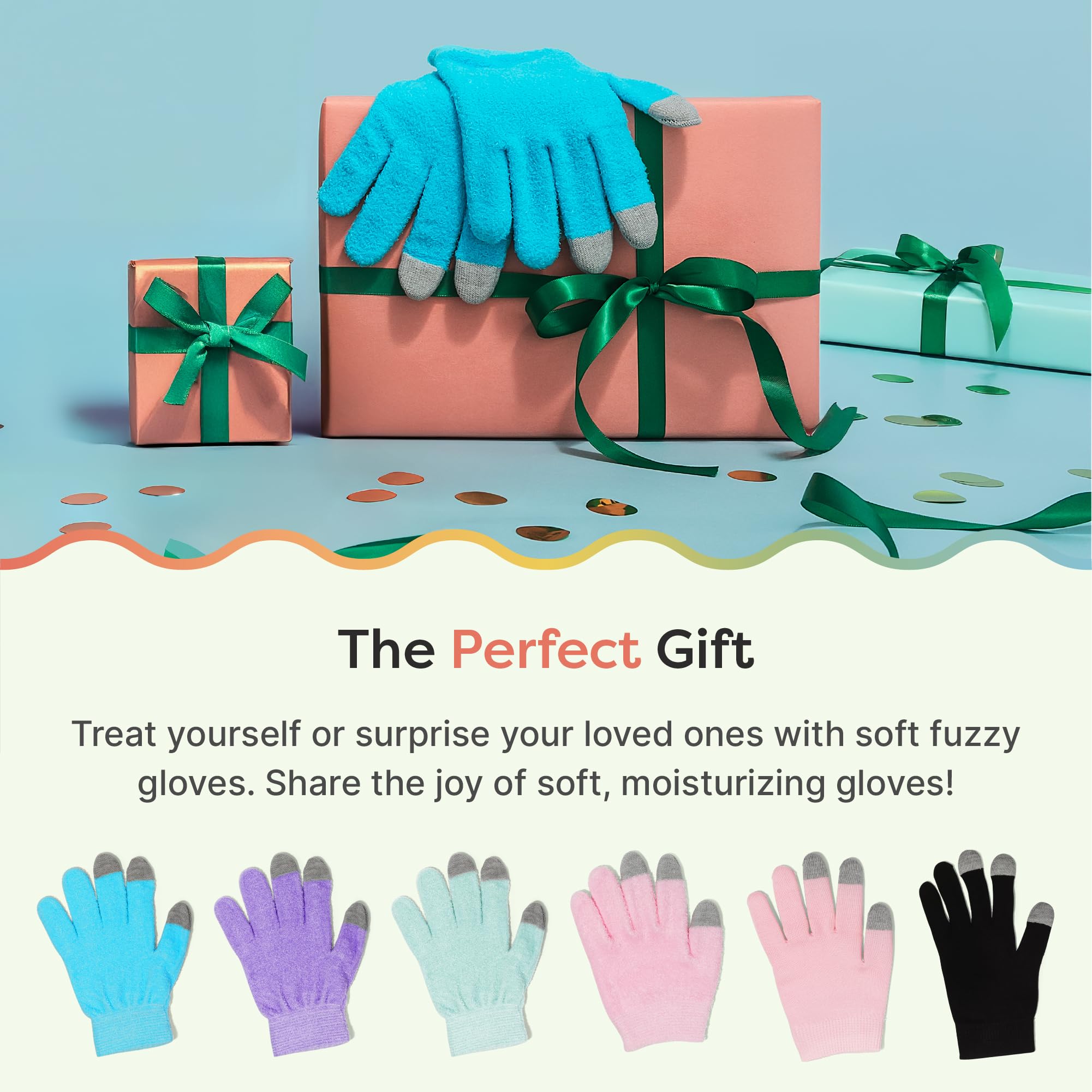 ZenToes Moisturizing Gloves in use during casual home routine with phone.