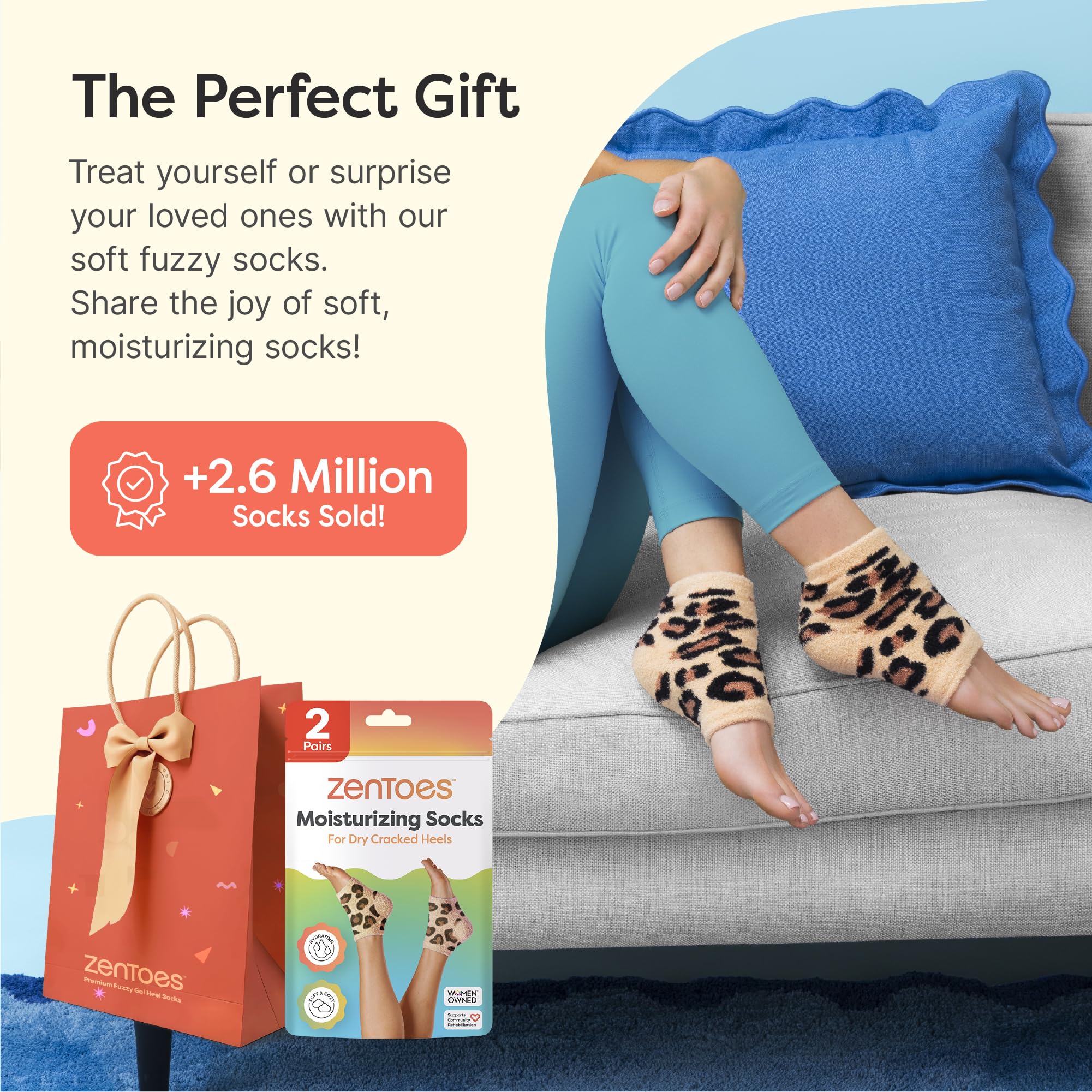 ZenToes cheetah-pattern packaging adds spa-like gift appeal for women.