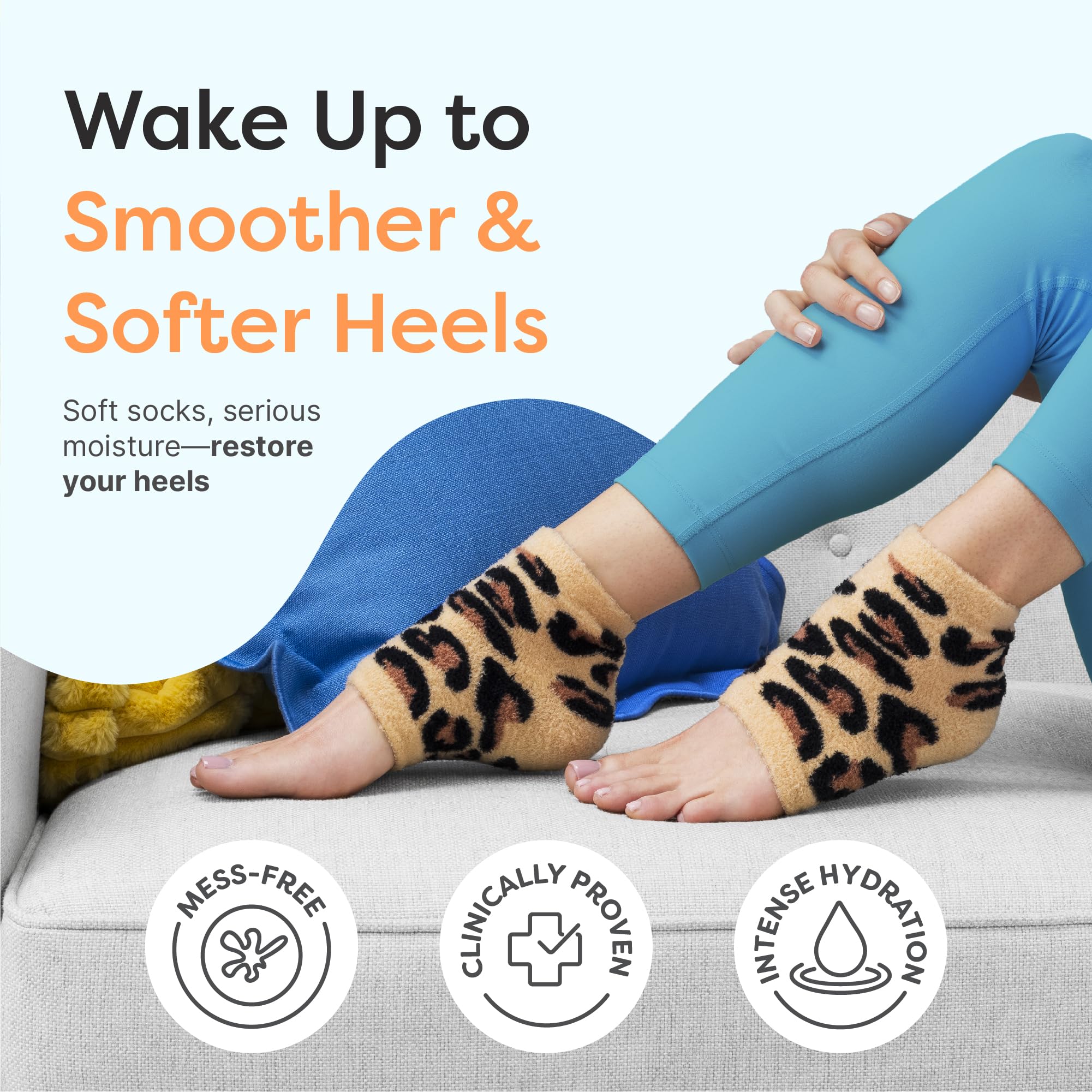 ZenToes gel-lined heel socks infused with vitamin E and jojoba for deep hydration.
