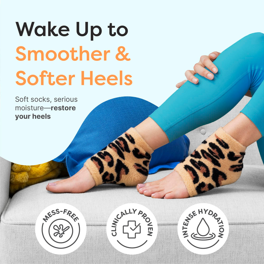 ZenToes gel-lined heel socks infused with vitamin E and jojoba for deep hydration.