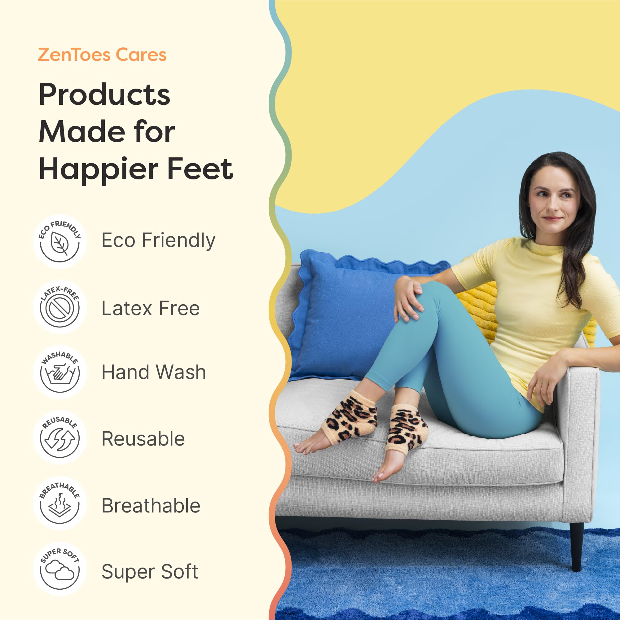 ZenToes washables socks ready for repeated night-time use.
