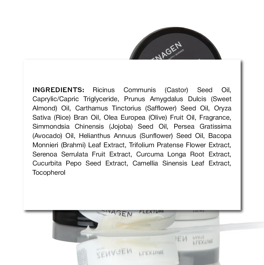 Zenagen Flexture Paste features geranium extract for botanical aroma.