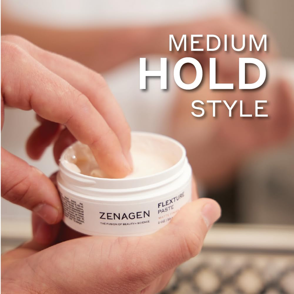 Zenagen Flexture Paste vegan packaging emphasizes plant-based care.