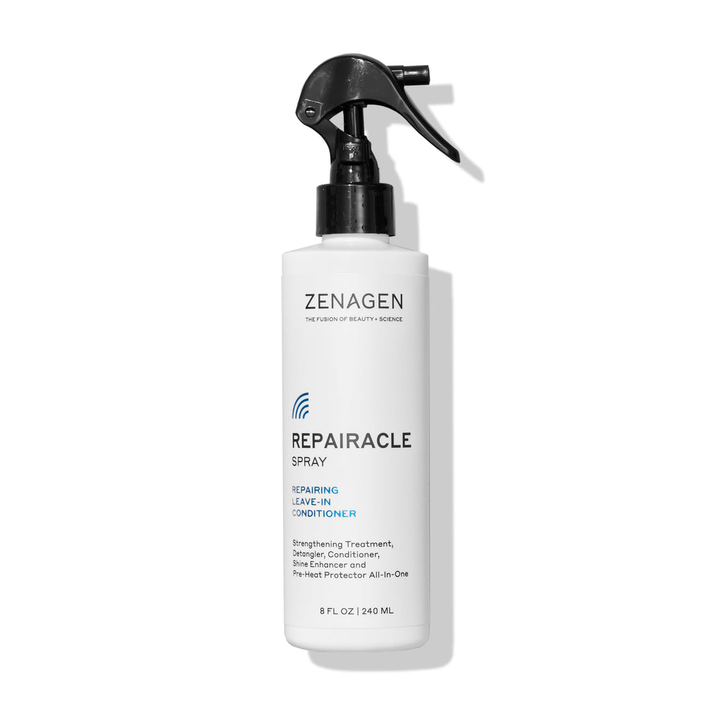 Zenagen Repairacle bottle dispense for easy spray-on nourishment and stronger hair