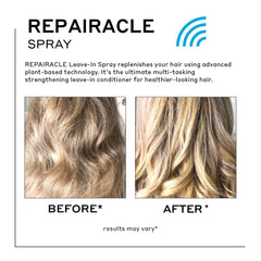 Zenagen Repairacle leave-in spray application shows detangling-ready hydration