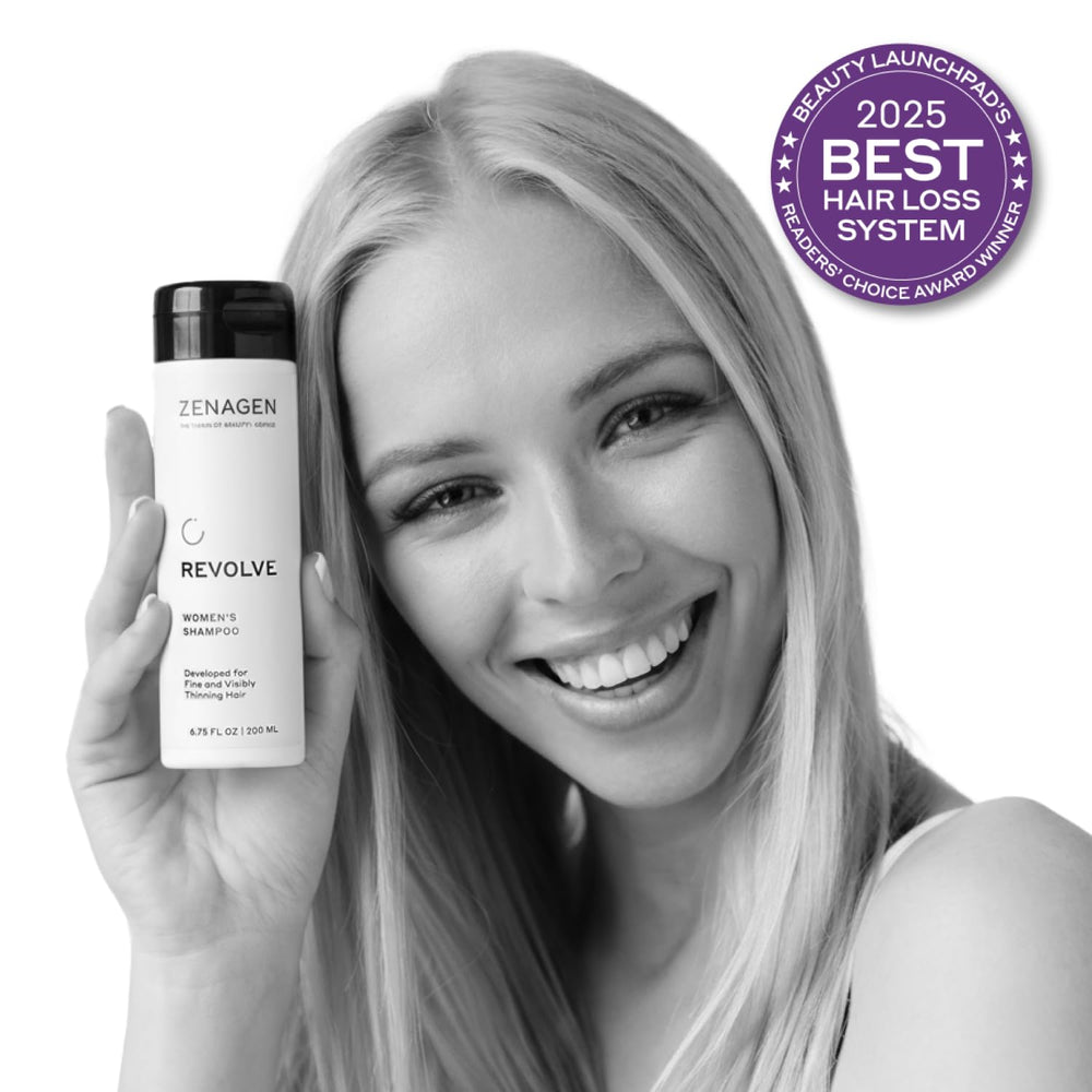 Zenagen Revolve Women's Trio Kit box showing complete hair care routine for thinning hair.