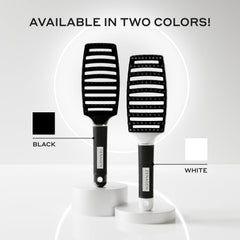Zenagen Zen Brush White ergonomic-handle design for comfortable styling sessions.