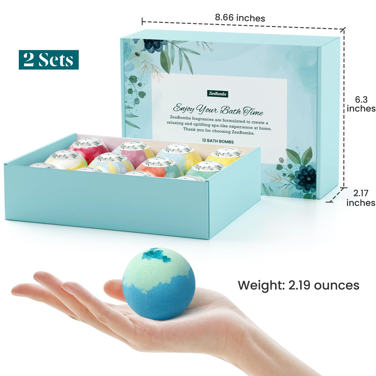 ZenBombs bath bomb cherry-blossom dispersion delivers vibrant color with calming floral scent
