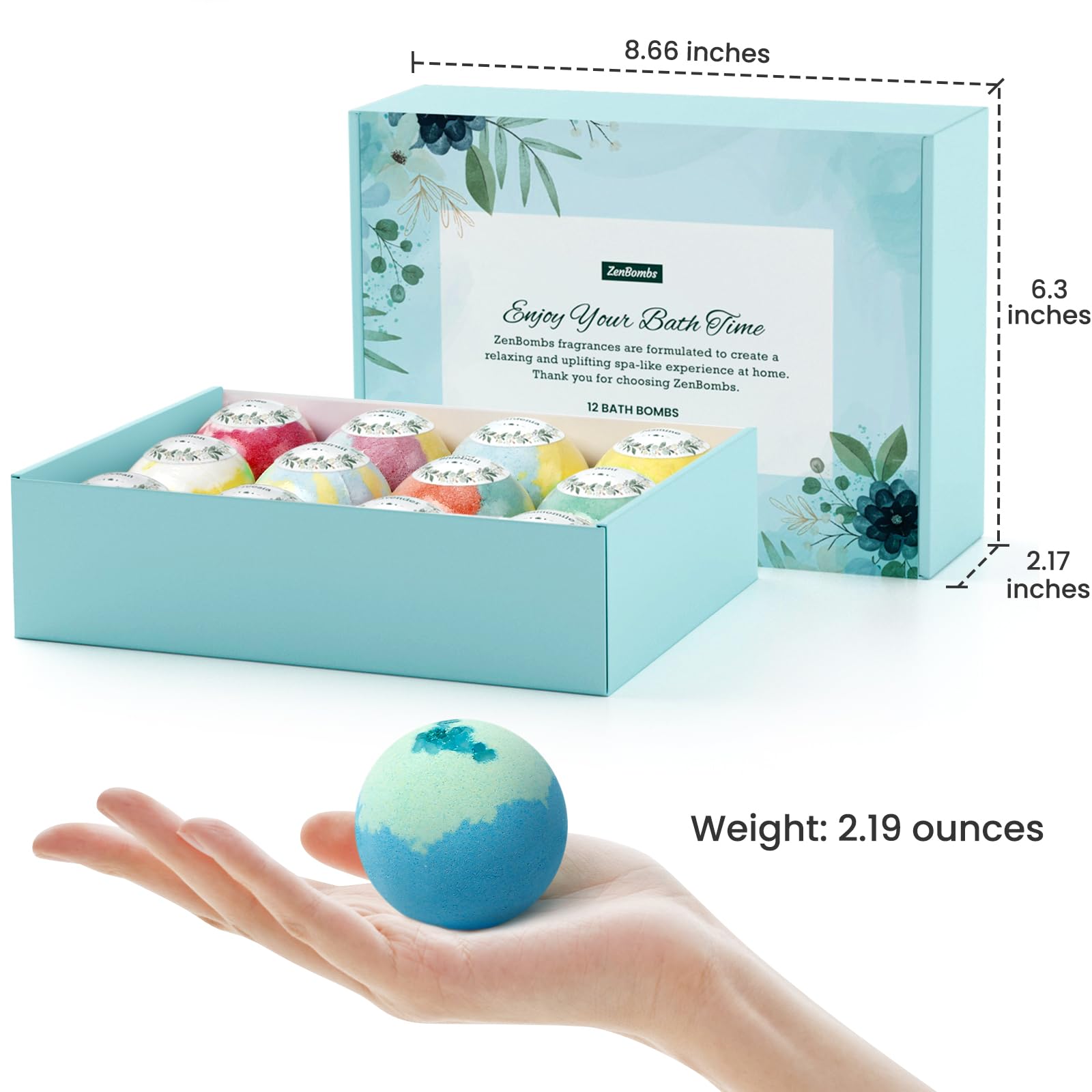 ZenBombs bath bomb lavender—profound relaxation and soothing aroma.
