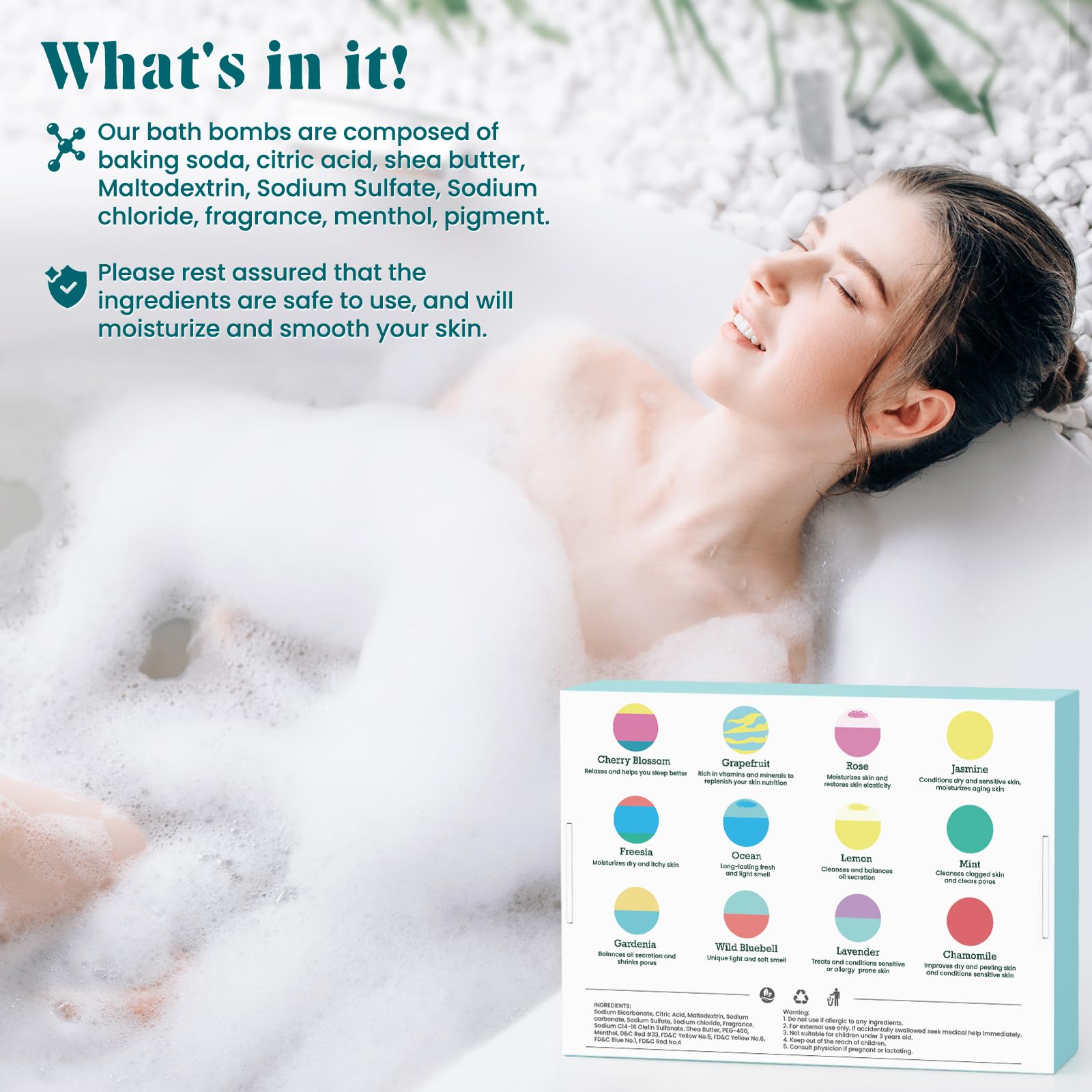 ZenBombs bath bomb mint—refreshing aroma and cooling skin feel.