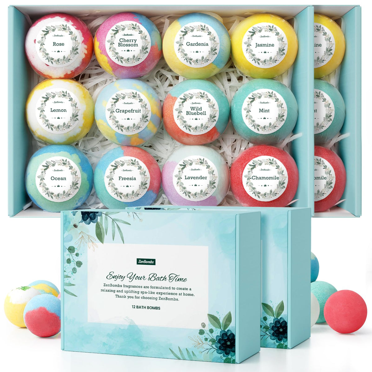 ZenBombs bath bomb rose dissolving for relaxing aromatherapy