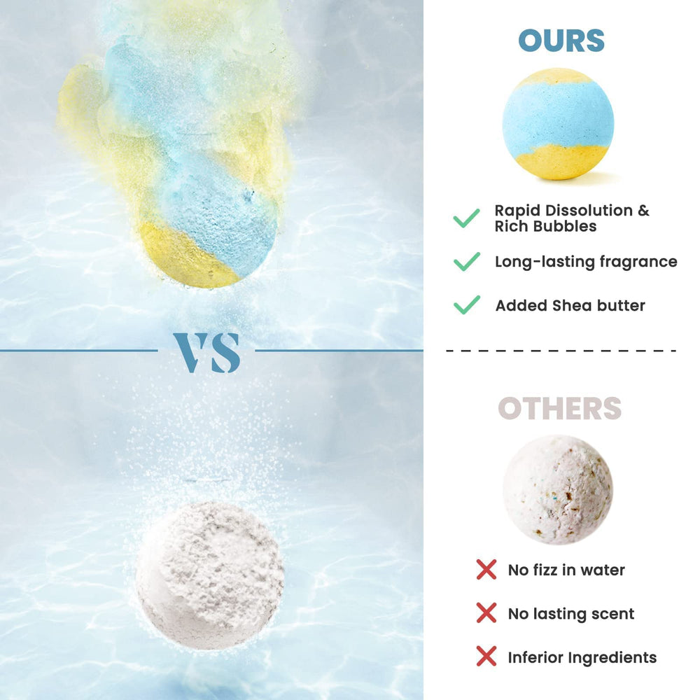 ZenBombs bath bombs blend shea butter with natural oils to moisturize skin.