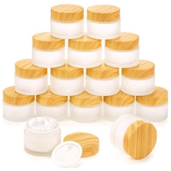 ZENFUN 16-pack glass cosmetic containers for travel-friendly cream storage