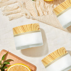 ZENFUN frosted glass jars closeup with lids showing premium sealing