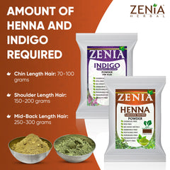 Zenia combo pack visual showing both powders for DIY hair color