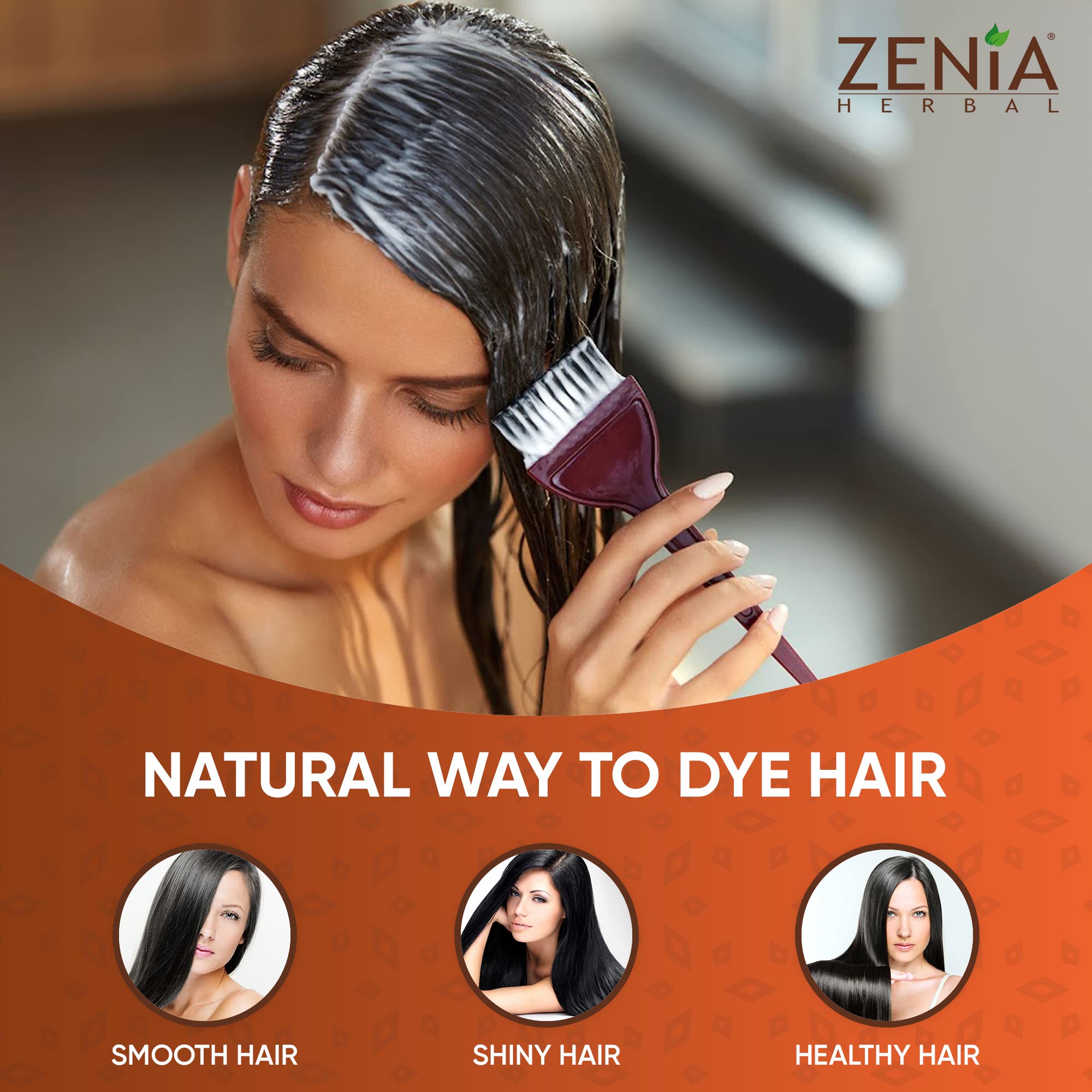 Zenia indigo paste application on towel-dried hair for darker tones