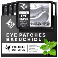 ZENO bakuchiol under-eye patches close-up showing hydrating formula for tired eyes