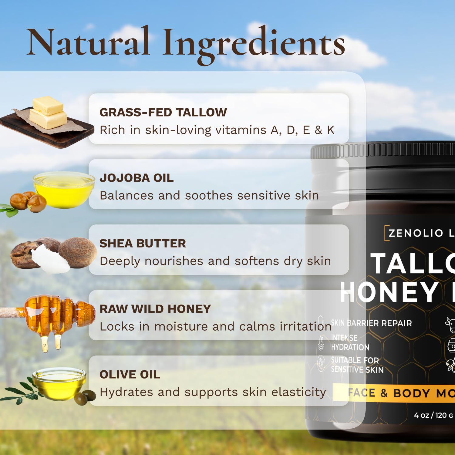 Zenolio Labs face moisturizer application demonstrating gentle, fragrance-free use on dry skin